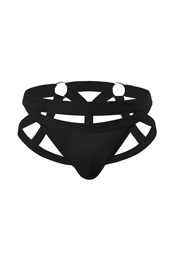 CHOUBAGUAI sous-vêtement Sexy pour Homme G String Thong Bas du Corps sous-vêtement à Ruban Convexe Découpe O Ring sous-vêteme