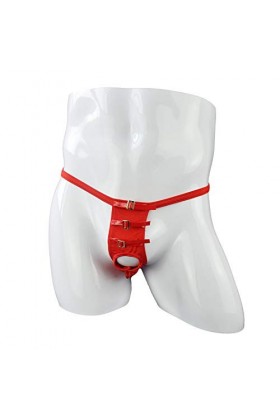 Creamlin Jockstrap Sous-vêtement sexy en maille pour homme, rouge, taille unique