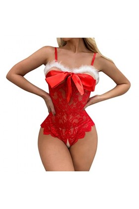 RYTEJFES Sexy Costume, Femme Sexy Dessuesexy Sous-vêtements Vêtements de Noël Grande Taille Ensemble Sex Set Rouge Vêtements 