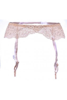 WILsem Porte-jarretelles sexy en dentelle florale pour femme