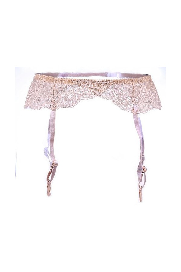 WILsem Porte-jarretelles sexy en dentelle florale pour femme