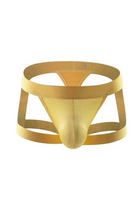 WEITING sous-vêtements Sexy en Soie glacée pour Hommes, Dos Court, Taille Basse, ajouré, t-Back, discothèque, Amusant, String