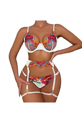 Lingerie Femme Sexy Ensemble Homme Sexy Hot y27k sous-vêtements Amusants pour Femmes Sexy Dentelle Grande Fleur Amusant Voir 