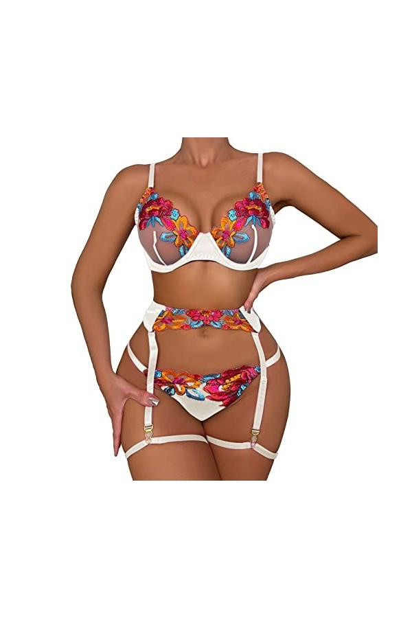 Lingerie Femme Sexy Ensemble Homme Sexy Hot y27k sous-vêtements Amusants pour Femmes Sexy Dentelle Grande Fleur Amusant Voir 