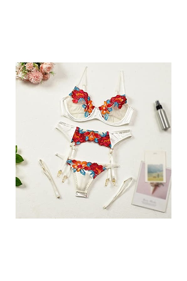 Lingerie Femme Sexy Ensemble Homme Sexy Hot y27k sous-vêtements Amusants pour Femmes Sexy Dentelle Grande Fleur Amusant Voir 