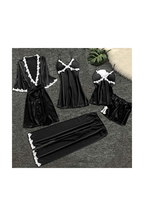 Lingerie Femme Sexy Ensemble Homme Sexy Hot y20k Sleepwear 5PC Lingerie Robe Costume Femmes Sexy Dentelle Nuit vêtements sous