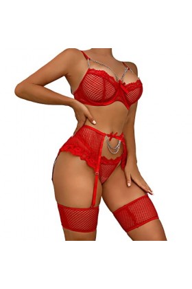 Lingerie Femme Sexy Ensemble Homme Sexy Hot y23k Femmes Lady Sexy Bouton en Métal Lingerie Ensemble Taille Haute Vêtements De