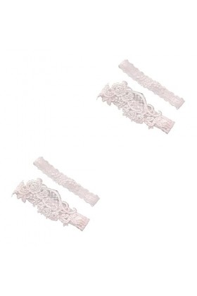 Gadpiparty 2 Paires Jarretière De Mariée Porte-Jarretelles De Mariage Jarretière De Mariage Jarretière Florale Fleurs Fournit