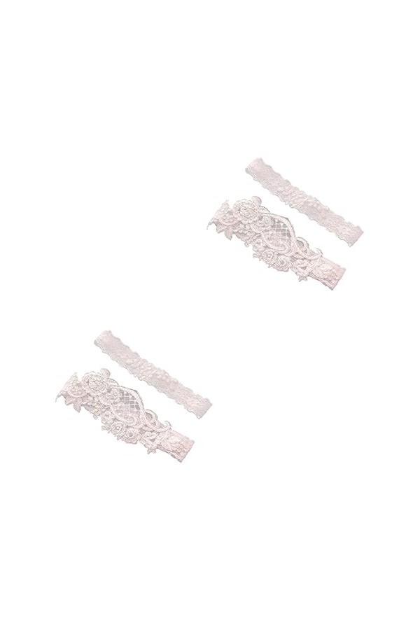 Gadpiparty 2 Paires Jarretière De Mariée Porte-Jarretelles De Mariage Jarretière De Mariage Jarretière Florale Fleurs Fournit