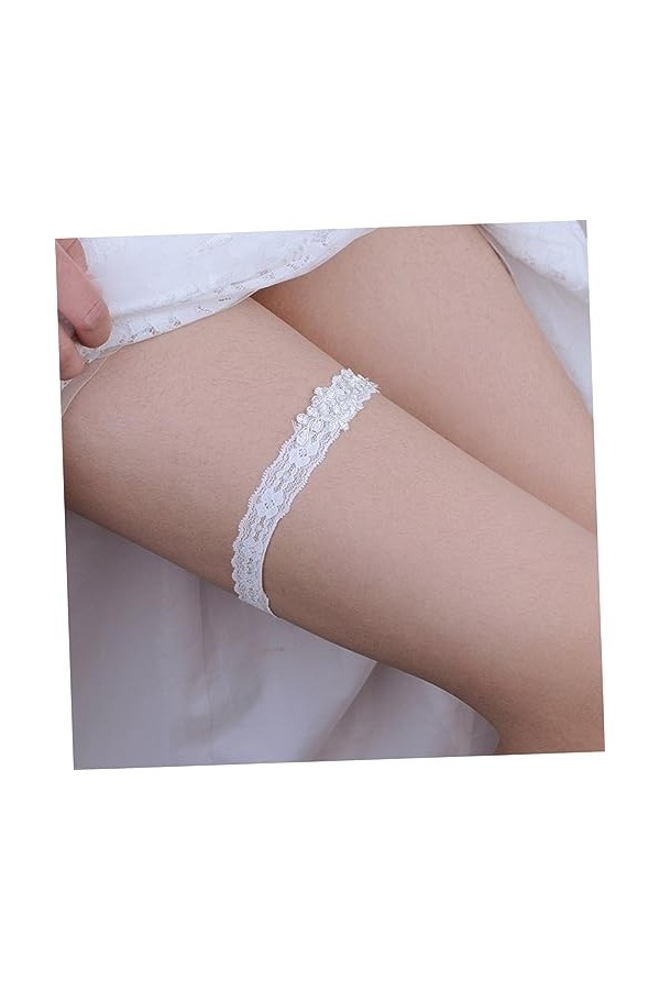 Gadpiparty 2 Paires Jarretière De Mariée Porte-Jarretelles De Mariage Jarretière De Mariage Jarretière Florale Fleurs Fournit