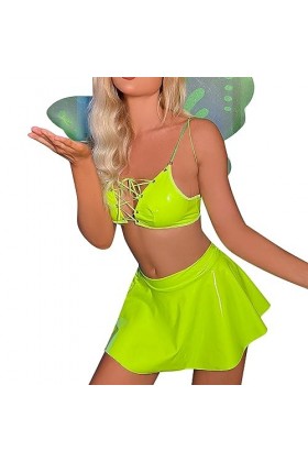 Youyu77 Lingerie Lacets Ultra Thin Sexy Fashion Mesh See Through Strap Sexy Lingerie Jumpsuit Body Ouvert Sexy Hot Green, S 