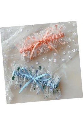 SOIMISS 2 Pièces Jarretière De Mariée Ceinture De Perles Ceintures De Bal Décoration De Mariage Jarretières Florales Décor De