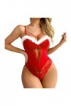 Satohom Femmes Charmant Costume Noël Mère Déguisement, Christmas Femme Sexy Bikini Robe de Nuit Lingerie Tenue, Noël Bikini R