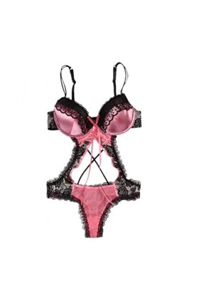 Ensembles De Pyjama Femme Sous Vêtement Sexy En Une Seule Pièce À Trois Points Sexy Love Maid Creux Pyjama Sexy Adulte Fichie