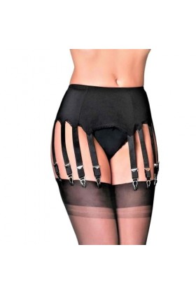 ZALHIN Porte Jarretelles pour Femmes Noir A - Porte Jarretelles Sexy avec Bretelles Reglables, Bas Bretelles, Sous vêtement