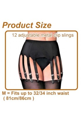 ZALHIN Porte Jarretelles pour Femmes Noir A - Porte Jarretelles Sexy avec Bretelles Reglables, Bas Bretelles, Sous vêtement