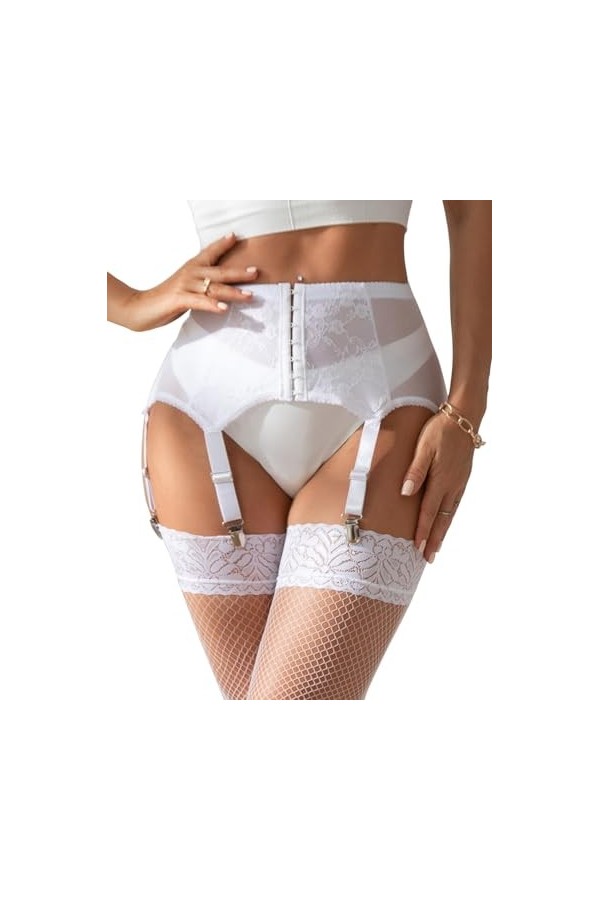 ohmydear Femme Porte-jarretelles Sexy Grande Taille Porte-jarretelles Lingerie Ventre Porte-jarretelles Crochets et Œillets G