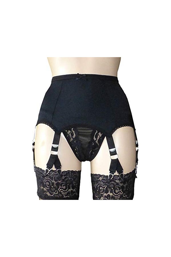 Yying Femmes Sexy Bretelles Rétro Vintage Style 6 Sangles 12 Griffes Porte Jarretelles Lingerie Jarretière Ceinture Accessoir