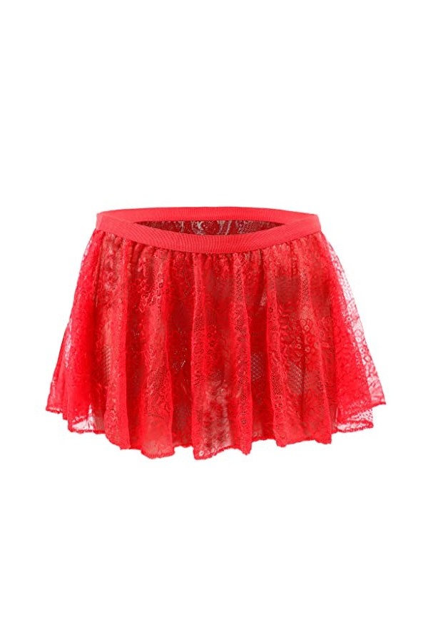 Bommi Fairy Hommes Sexy Culotte Sissy Knickers Slip Stretch Taille Basse Dentelle Grande Jupe Plate Dentelle Transparente Hot