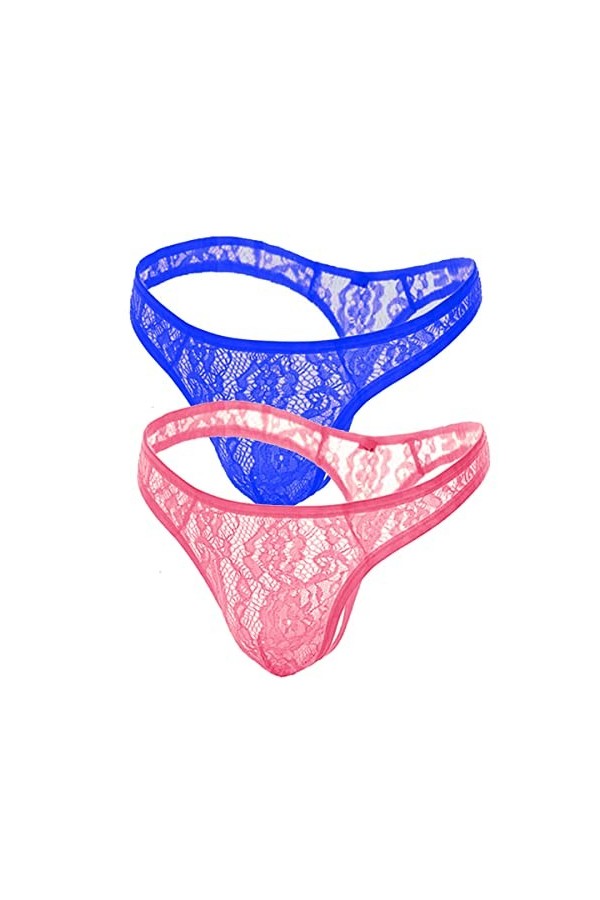 VemeFufu String G String Slip Tanga Hommes Sexy Dentelle Sous-vêtements Hommes Chaud Taille Basse Élastique Thong Mâle Culott