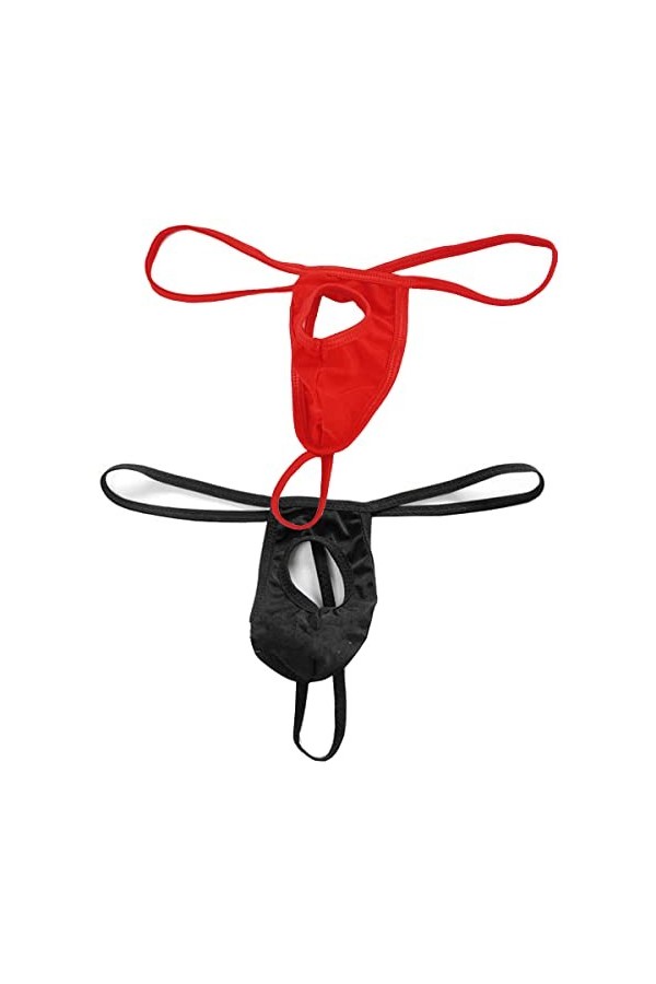 VemeFufu Hommes String Tanga Hommes Sexy Sous-vêtements C String G Slip Hommes Chaud Taille Basse Élastique Thong Culotte, No