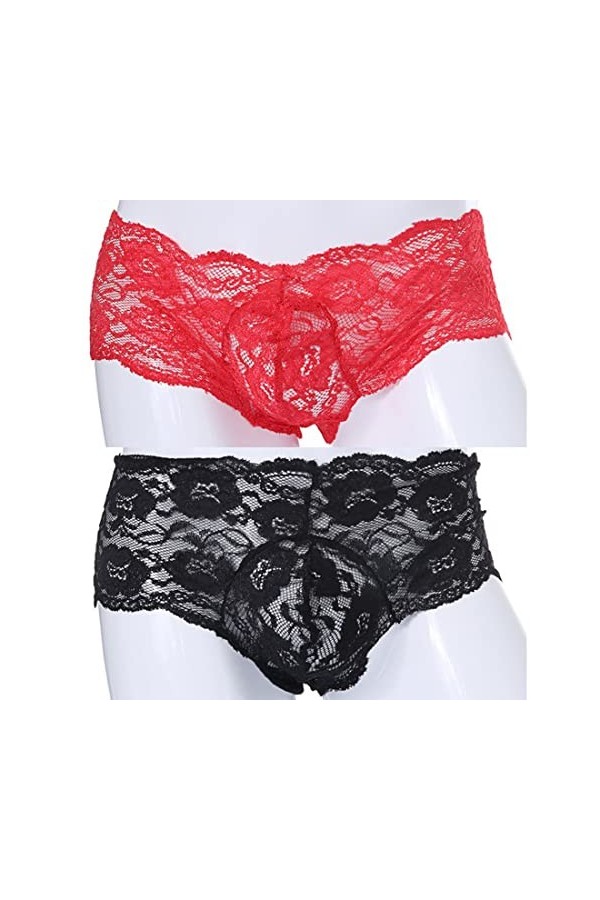 VemeFufu Sexy Dentelle Hommes Sous-vêtements String C String G Slip Boxer Tanga Hommes Chaud Taille Basse Élastique Thong Man