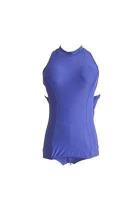 Fallinoce Maillot de bain une pièce sexy pour femme avec entrejambe à fermeture Éclair et jupe frontale amincissante, mains n