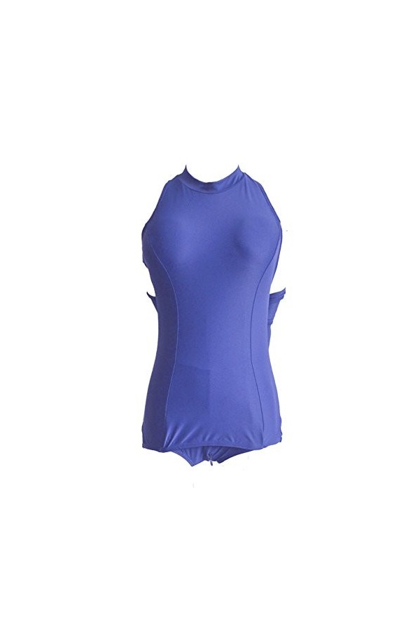 Fallinoce Maillot de bain une pièce sexy pour femme avec entrejambe à fermeture Éclair et jupe frontale amincissante, mains n