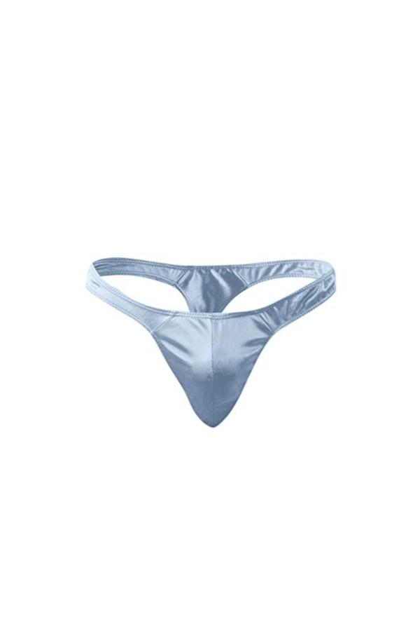 Lopily String pour homme en satin avec dos en T - Gris - taille unique