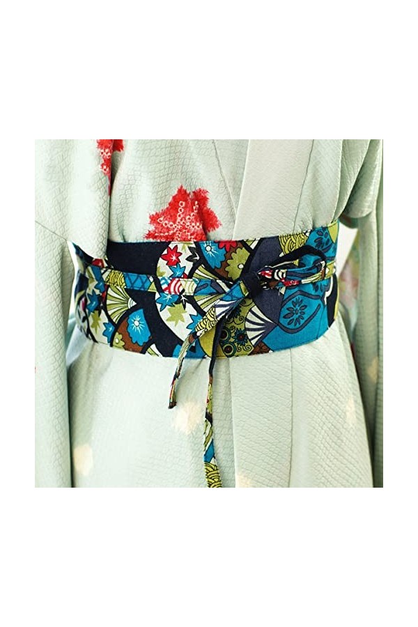 Amosfun Kimono Obi Belt Ita Plate Japonais Kimono Koshihimo Ceinture Kimono Accessoire Ceinture de Protection Kimono Blanc ,