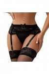 Yummy Bee - Porte-Jarretelles en Dentelle Mince Lingerie Grande Taille 36-56 Noir, 54 