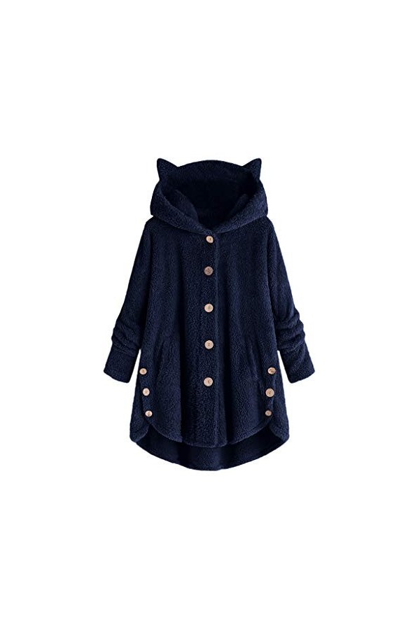 Veste polaire pour femme - Veste polaire longue sans capuche - Grandes tailles XL - Beige chaud - 48 à 50 - Veste demi-saison