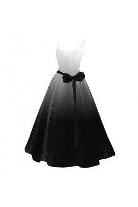 Robe dHalloween sexy pour femme avec dégradé de couleur unie - Décontractée - Col rond - Sexy - Sans manches - Longueur au s