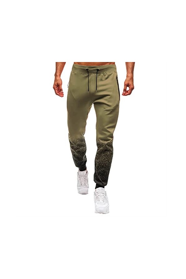 CUTeFiorino Grain Sports Pouch Pantalon pour homme avec fermeture Éclair Moutarde Respirant Grain, vert, XXL