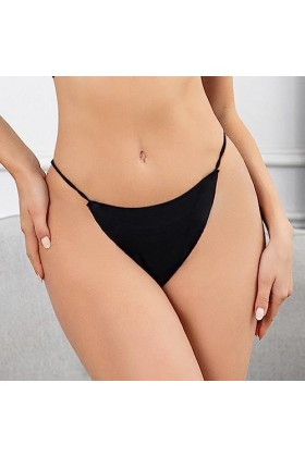 Briskorry G String Tangas pour femme Sous-vêtements menstruels post-partum coupe haute, Noir , S