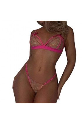 Hommes Lingerie Shirt Femmes et Filles Mignon Nœud Sexy Ceinture Ceinture Broderie Sexy Lingerie Lingerie Bleu Clair, Rose, S