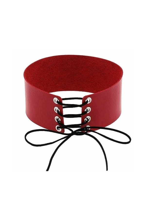 SHTGOI Lot de 2 jarretières en cuir de 6 cm de large - Anneau de cuisse - Style punk gothique - Avec cordon réglable - Sexy -