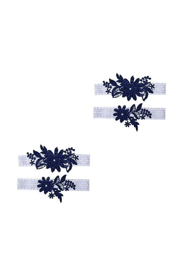 Abaodam 4 Pièces Jarretière De Jambe De Mariée Jarretière De Mariage Jarretière De Mariée en Cristal Ceinture De Perles Ceint