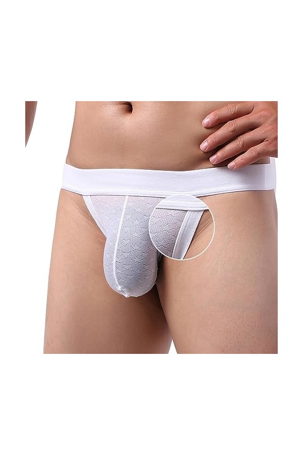 CHOUBAGUAI Mini String Sexy Taille Basse pour Hommes, sous-vêtements de Garde du Corps à Grande Projection, Mini String Mince