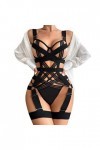 Lingerie Sexy pour Femme Design pour Femmes livré avec Play Sexy Lingerie Sexy Set Nuisette Sensuelle Black, L 