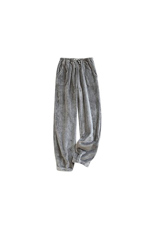 Pantalon Femme Taille Courte Pantalon de Pyjama Femme Automne et Hiver Flanelle Pantalon Large Grande Taille Lâche Chaud Épai
