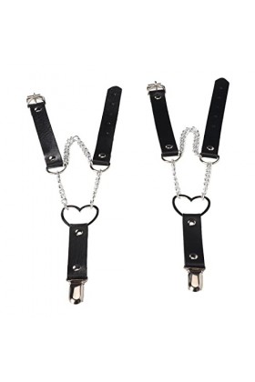 Jarretelles De Cuisse Réglables En Forme De Cœur, 2 Pièces, Avec Clip Antidérapant, élastiques, Punk, Jarretelles De Jambe En