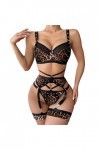 Lingerie Femme Sexy Ensemble Homme Sexy Hot y*2*k Femmes imprimé léopard Sexy Push Up Lingerie Sexy Cinq pièces Ensemble sous