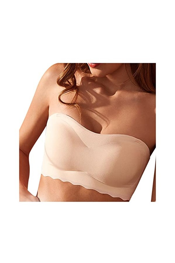 Retour Belle Poitrine Femmes sans Bretelles Wrap Antidérapant sous-Vêtements Sexy Soutien-Gorge Intimes Menstruelle Enveloppe