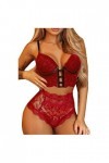 sous-Vetements Femme Erotique Ensemble Soutien Gorge et String Dentelle Lingerie Sexy Ensemble Ensemble Vêtements De Nuit Sex