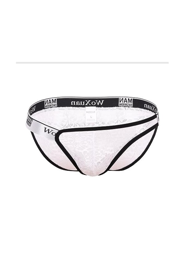 MACIUM sous-vêtements Jock Strap pour Hommes sous-vêtements Transparents en Dentelle pour Hommes, Slips Sexy, Sac Latéral, Ha