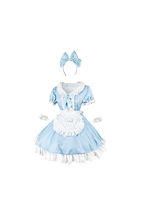 TWIOIOVE Costume de cosplay danime féminin - Tenue sexy - Tenue de servante mignonne - Ensemble de robe de cosplay 2b - Cost