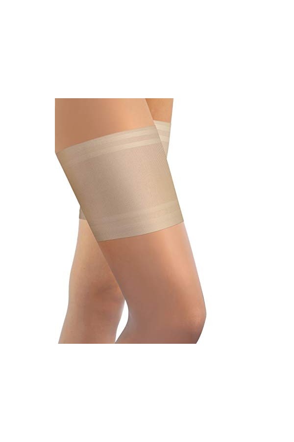 sesto senso Bandes de Cuisses Protège-Cuisse Elastiques Antidérapant Silicone Bande Lisses Beige 65-70 L