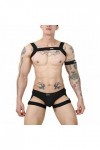 CHOUBAGUAI Harnais Tongs Ensemble Lingerie Hommes Corps Poitrine Sangles G String Sexy sous-vêtements Jambe Anneau Costume Jo