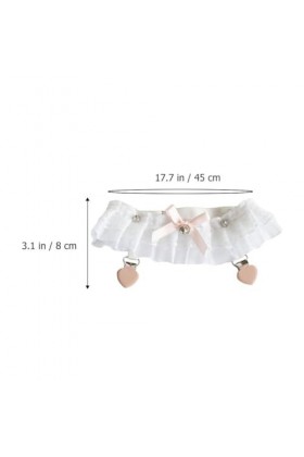 GALPADA Lot De 2 Porte-Jarretelles En Dentelle Lolita Avec Clips Antidérapants Réglables En Croix Sur La Cuisse Ceinture Élas